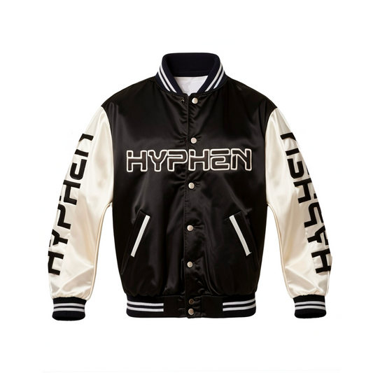 HYPHEN SATIN JACKET (BLACK/RED/WHITE) - Hyphen Footwear