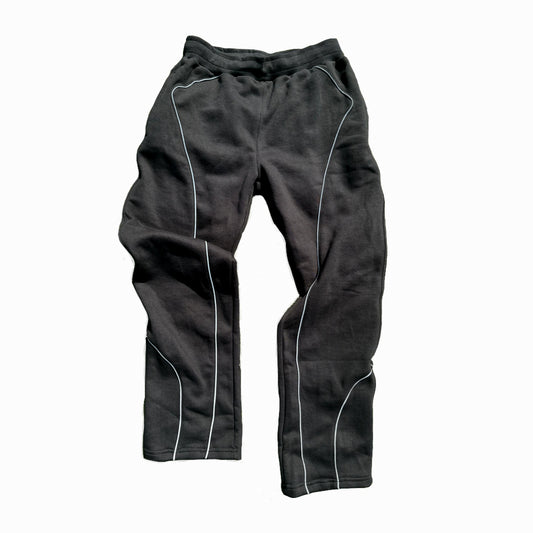 Hyphen Flare Leg Joggers (Black/Gray)